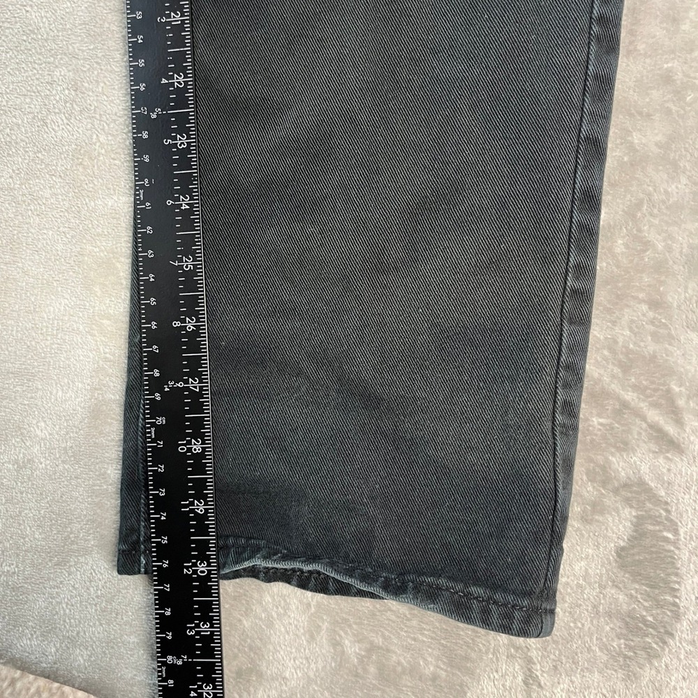 American Eagle Core Flex Slim Straight Black Jeans Mens 32x32 (34x30) Distressed - Picture 6 of 16